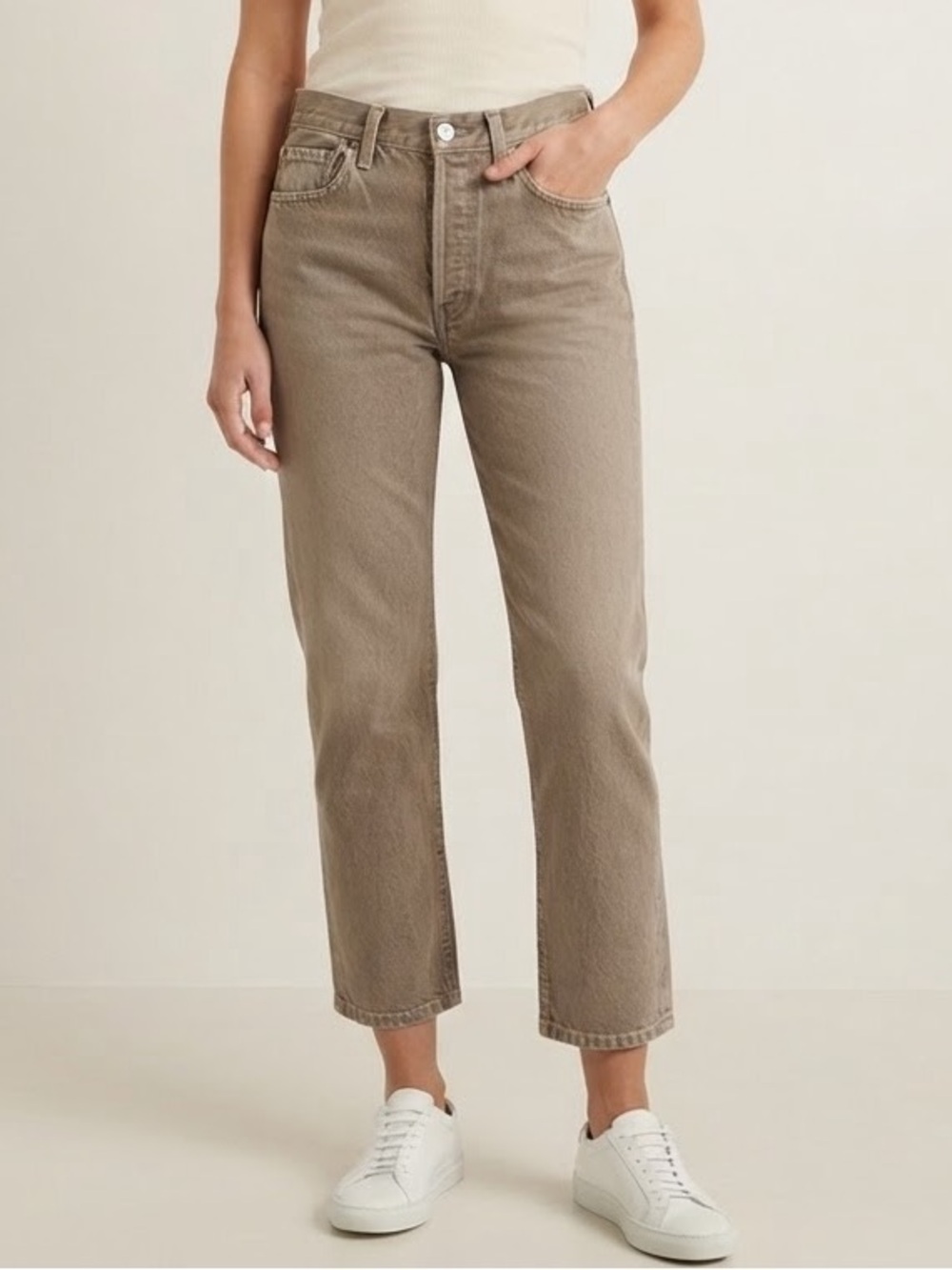 Citizens Of Humanity Sz 29 Jolene Tan Hemmed Casual Relaxed Jeans
